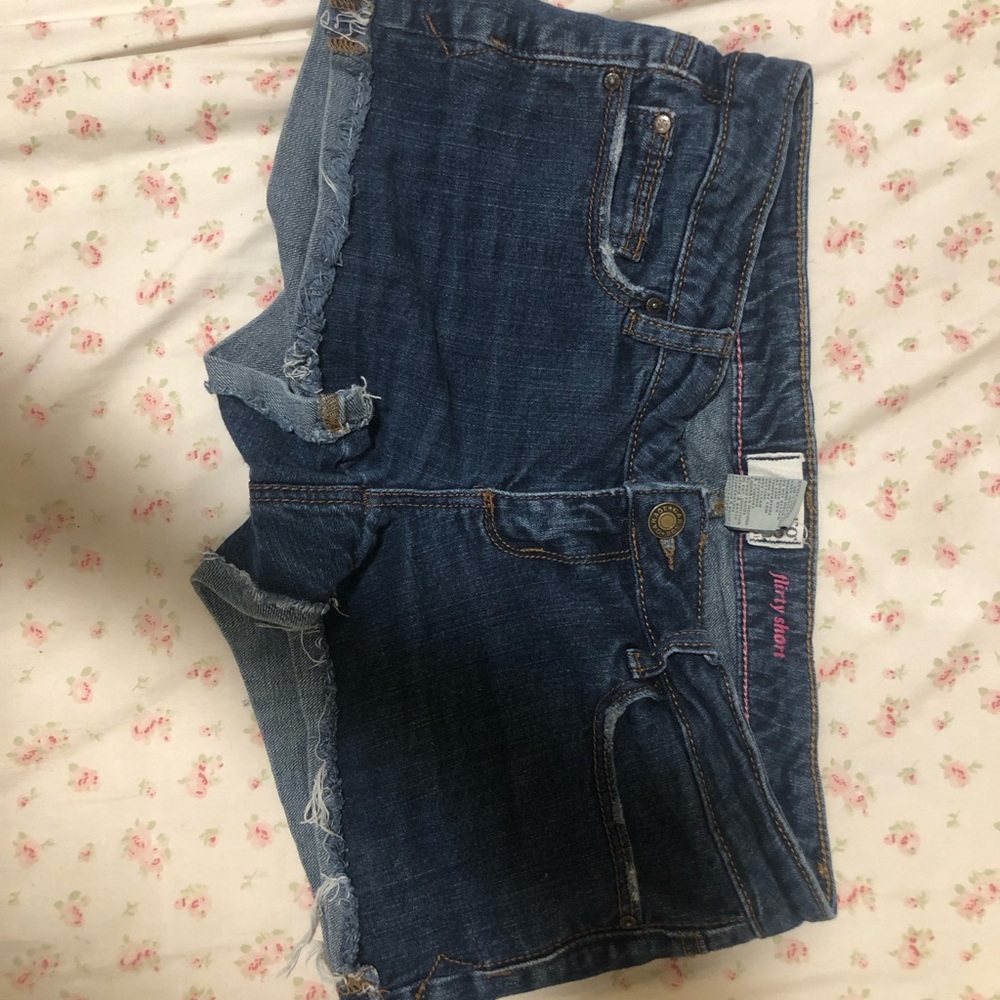 Garage Dark Blue Denim Cutoff Shorts